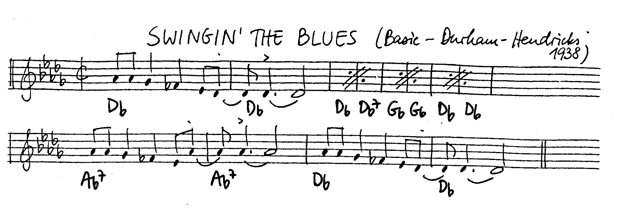 swingin' the blues leadsheet – book us for your next 20s or gatsby event